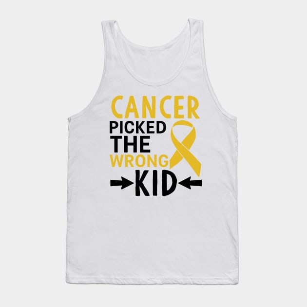 Cancer Picked The Wrong Kid Tank Top by Mesyo